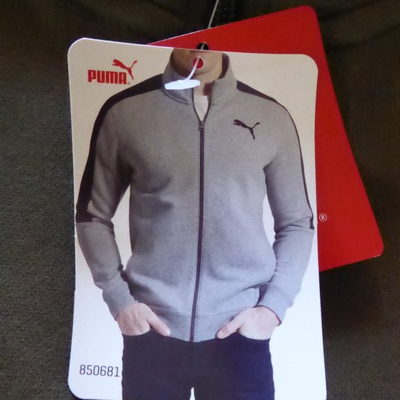 PUMA BRAND MENS OLIVE LONG SLEEVE TRACK JACKET WITH FULL ZIPPER (L) NEW WITH TAG - Picture 9 of 14